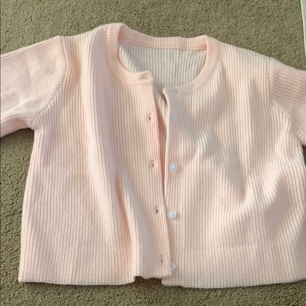 Amazon Pink Oversized Ribbed Cardigan Sweater